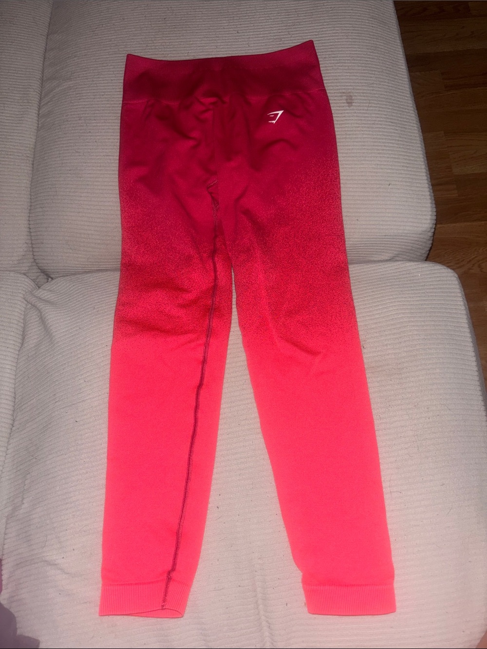 Gymshark Girls' Red to Coral Ombre Leggings